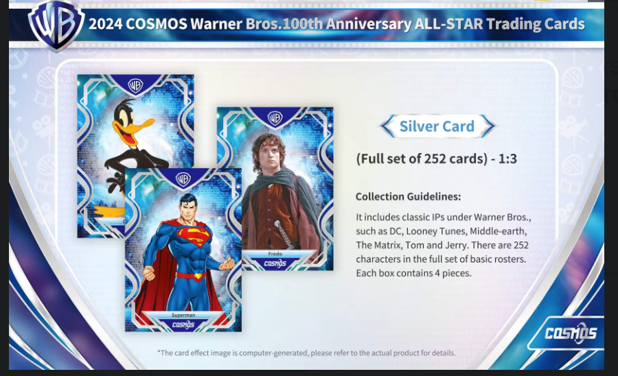 Cosmos Warner Brothers 100th Anniversary Trading Cards Hobby Box (Kakawow 2024)