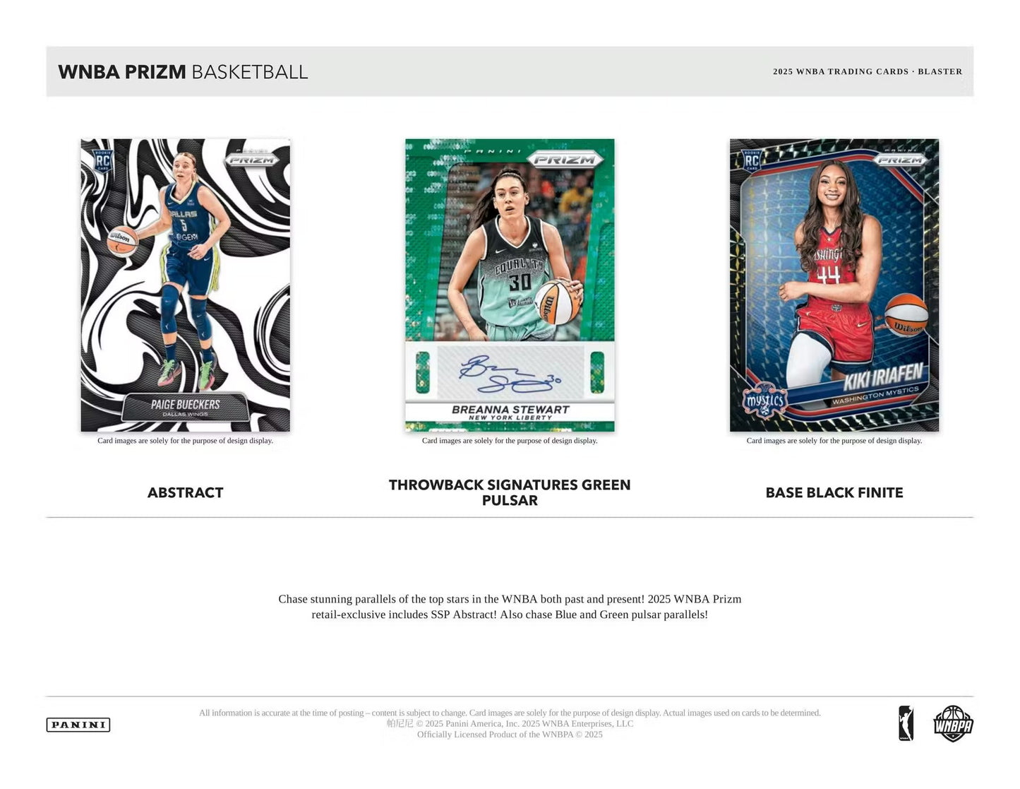 2025 Panini Prizm WNBA Basketball Blaster Box (Ice Prizm)
