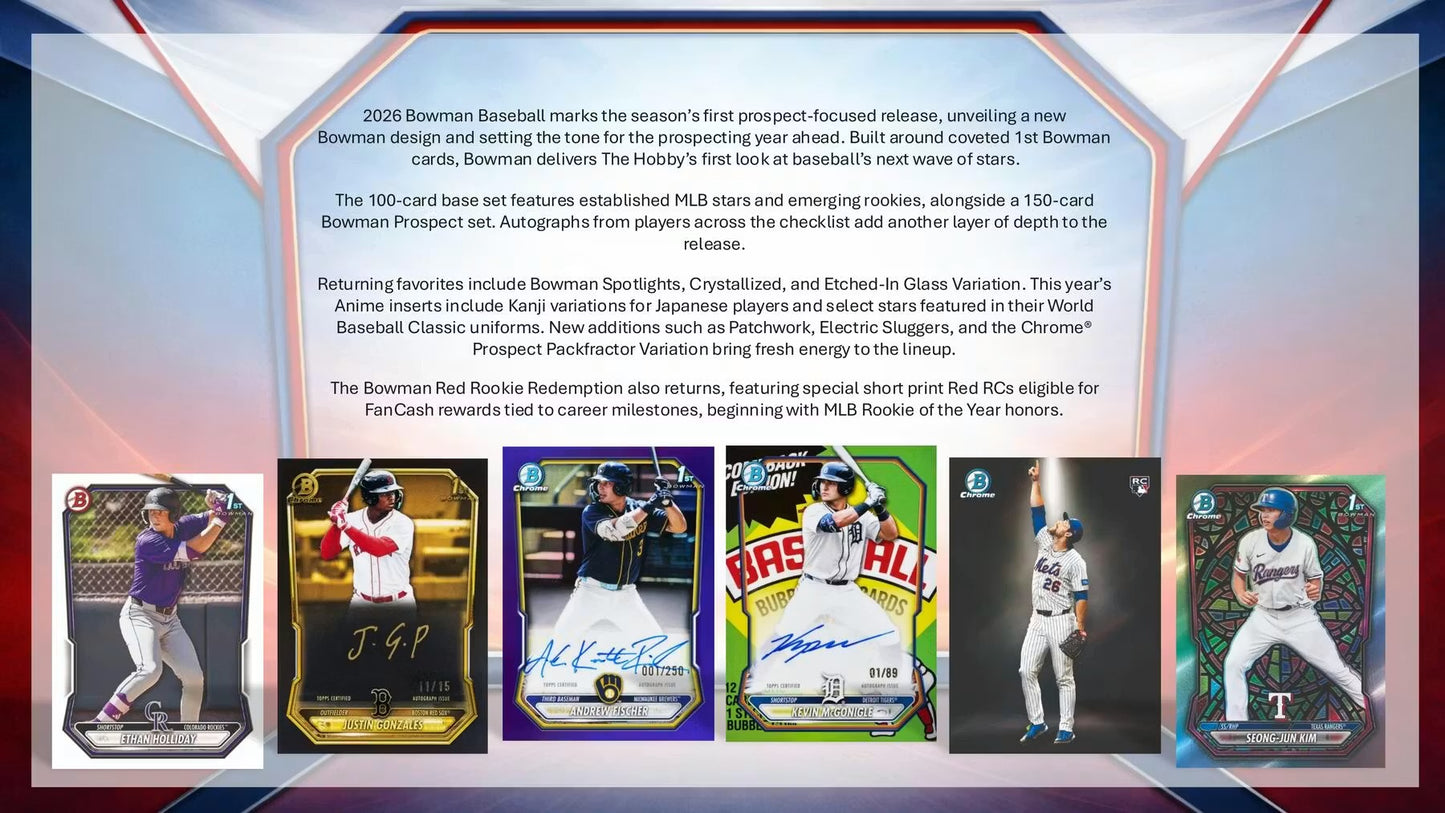 2026 Bowman Baseball Blaster Box